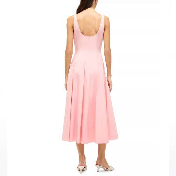 STAUD WELLS DRESS PEARL PINK Midi Dress 8 - Picture 3 of 8